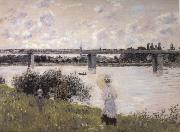 Claude Monet Byt the Bridge at Argenteuil china oil painting reproduction